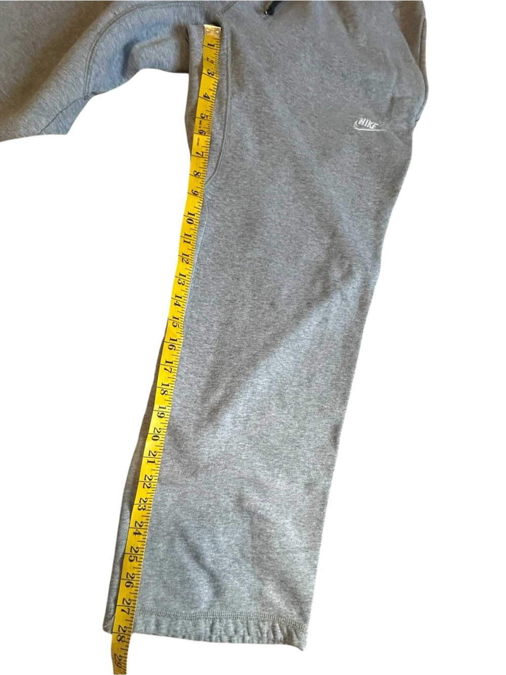 Y2K Nike Gray Wide Leg Fleece Sweatpants Womens Medium - Picture 9 of 13
